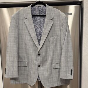 Men's Gray Plaid Blazer